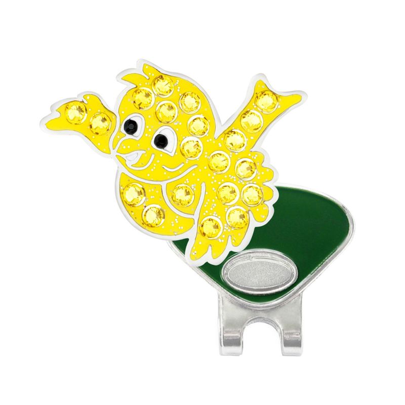 Hat Clip med Swarovski Crystal markør (Yellow bird)