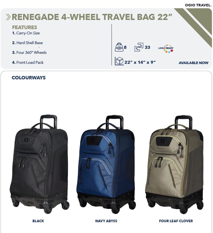 Ogio Renegade  4 wheel  Travel Bag 22