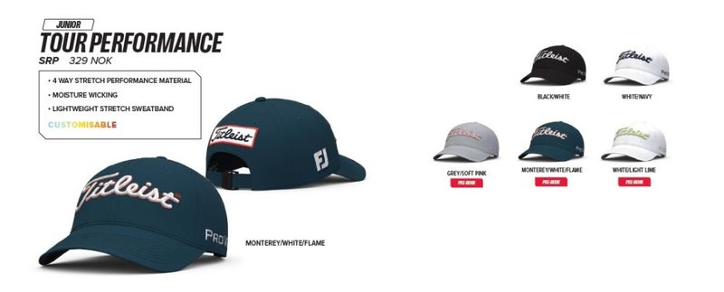 Titleist Junior Tour Performance Caps