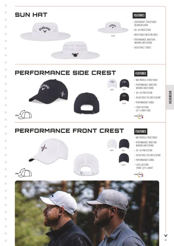 Callaway Performance Front Crested Caps